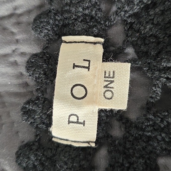 NWOT POL One Size Elegant Black Crochet Sweater - Picture 6 of 7